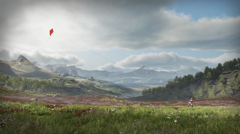 Image of the landscape with unreal